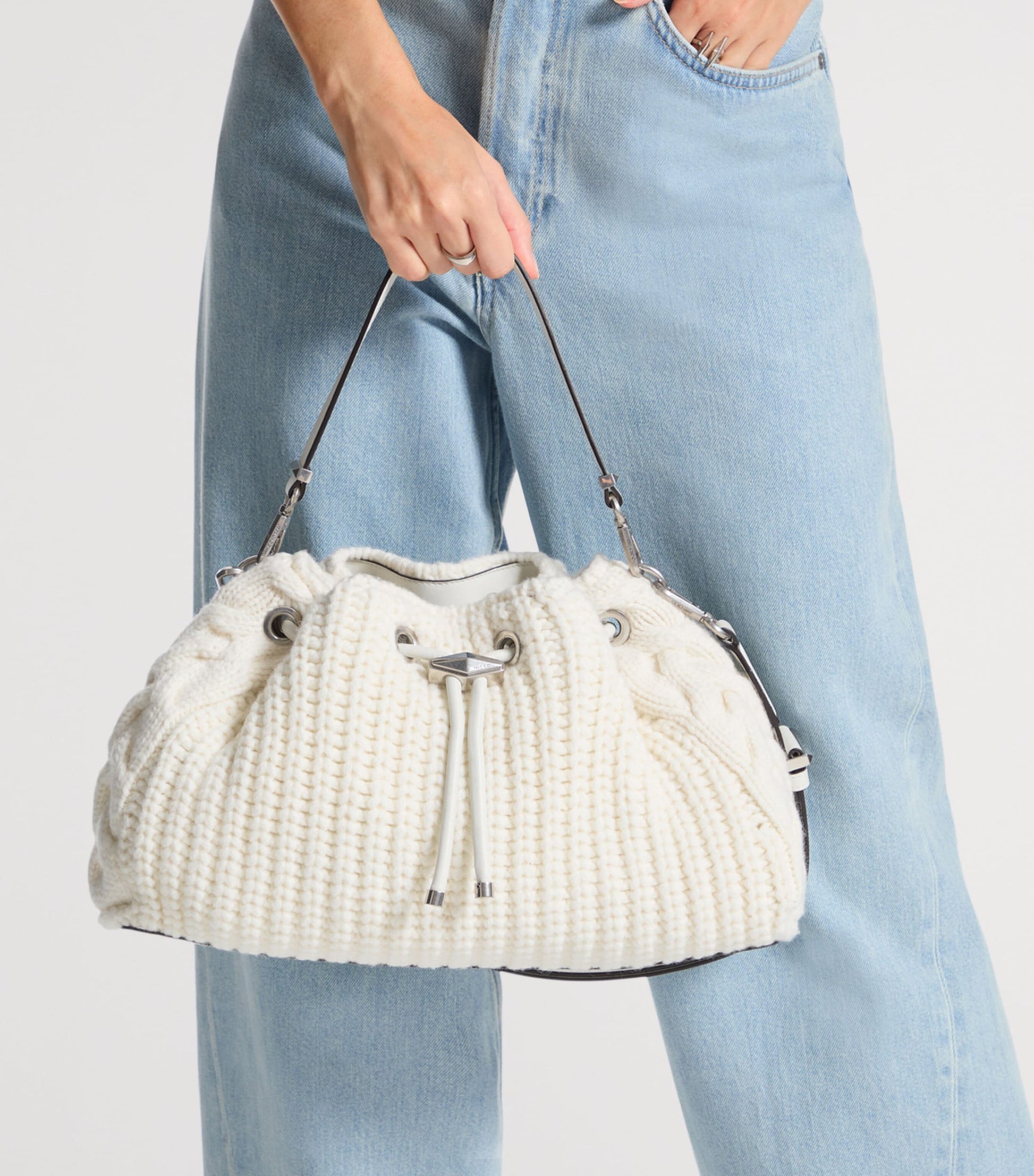 Bon Bon Cinch Wool Top-Handle Bag