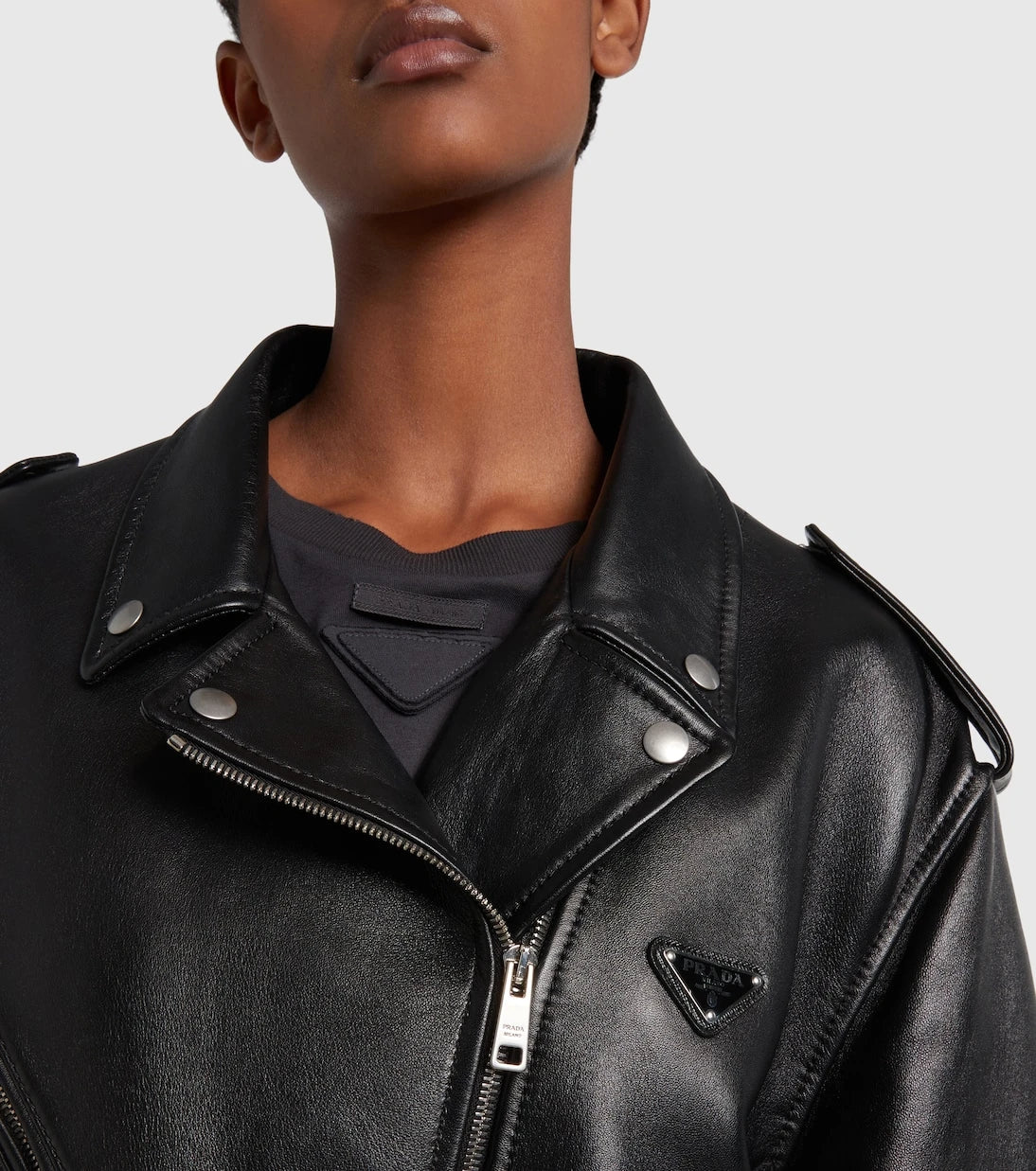 Prada - Leather biker jacket