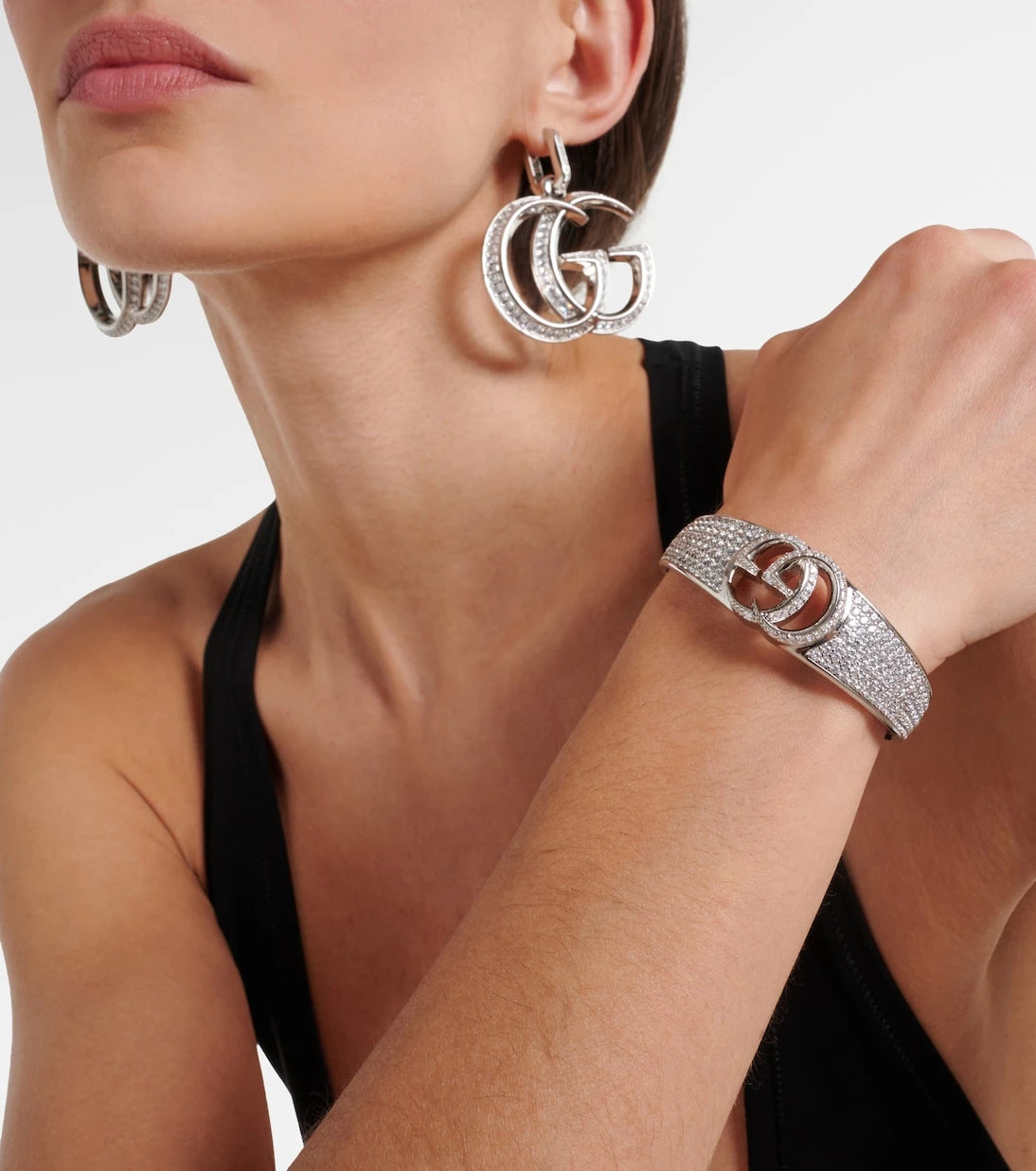 Gucci - GG Marmont embellished cuff bracelet