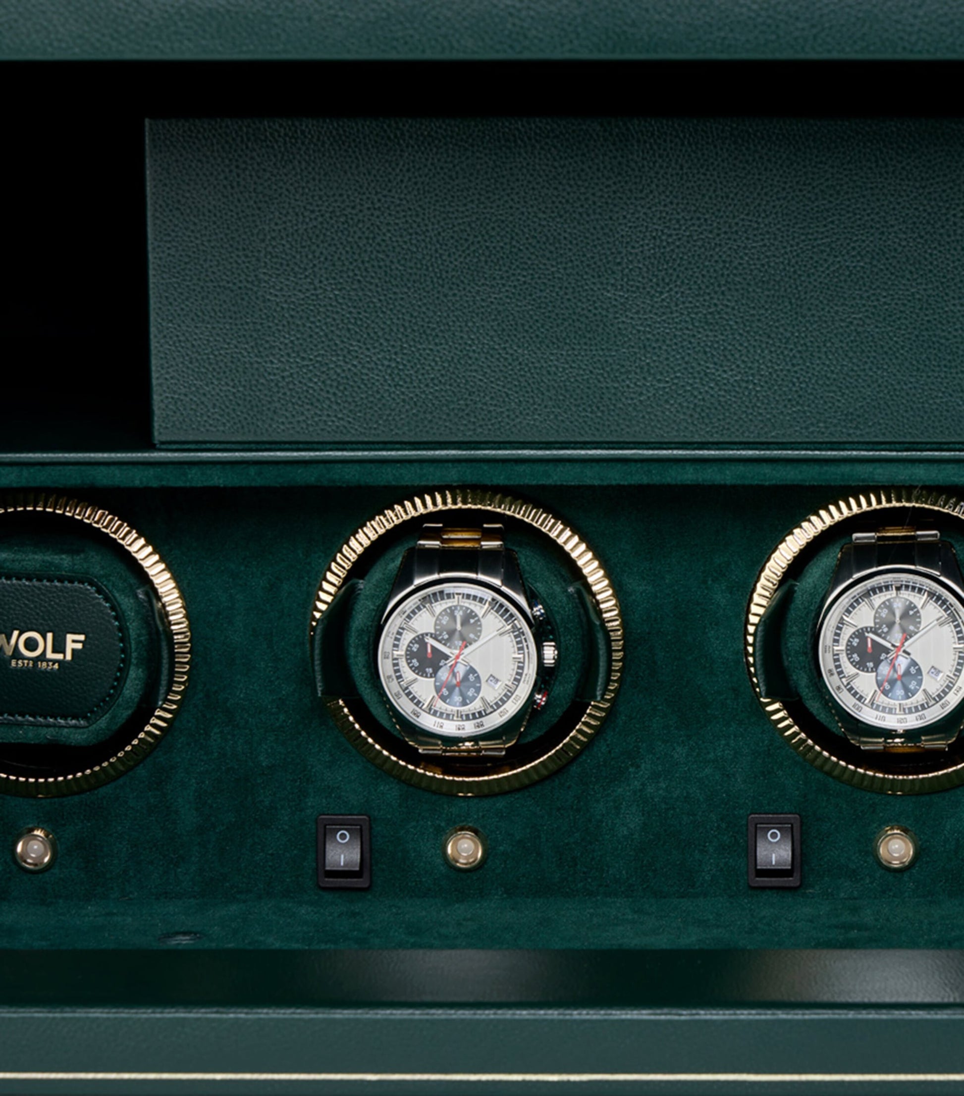 Vegan Leather 4-Piece The Den Watch Winder Safe