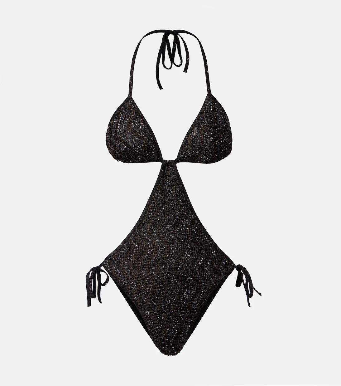 Missoni - Wave halterneck lamé swimsuit
