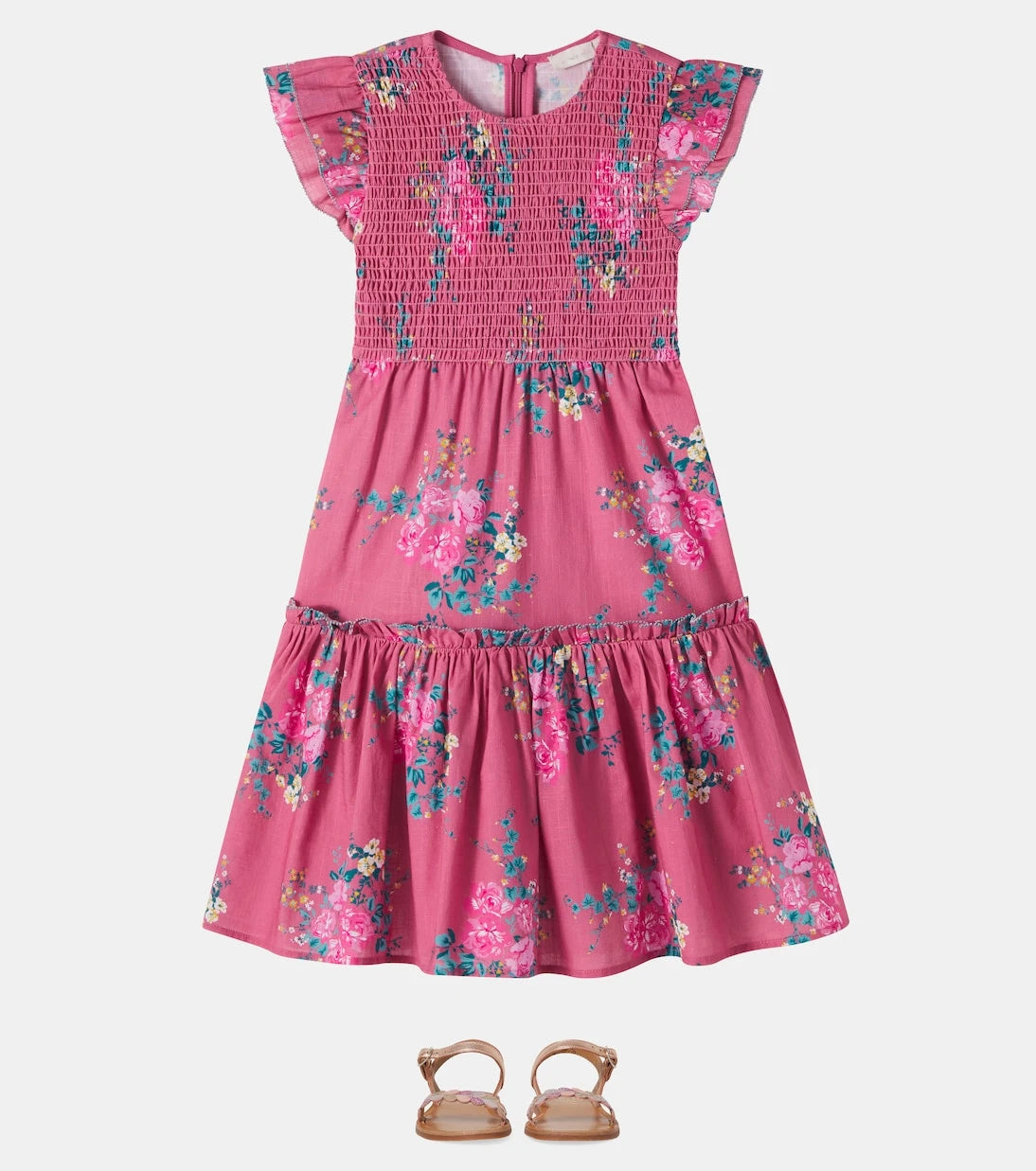 C'era Una Volta - Ester floral shirred cotton dress