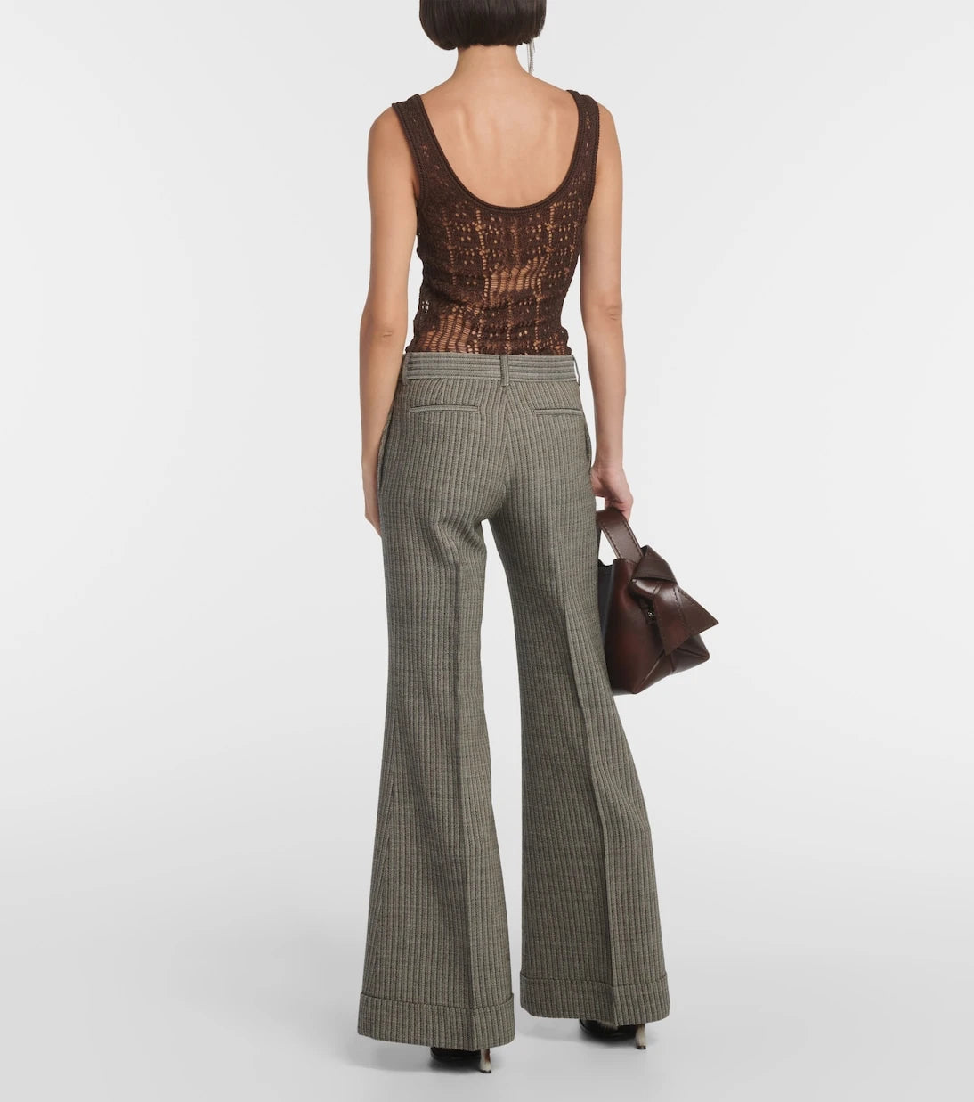 Acne Studios - Pinstripe wool-blend flared pants