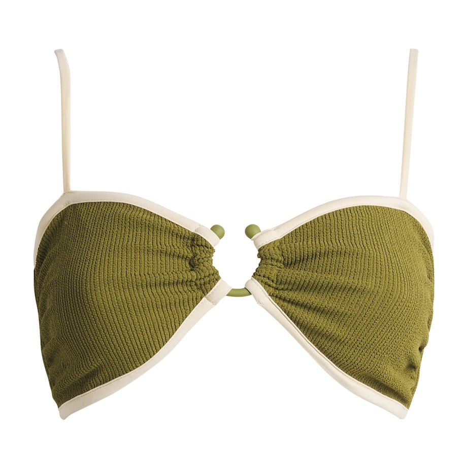 Johanna Ortiz Green Aquatic Days Bikini Top
