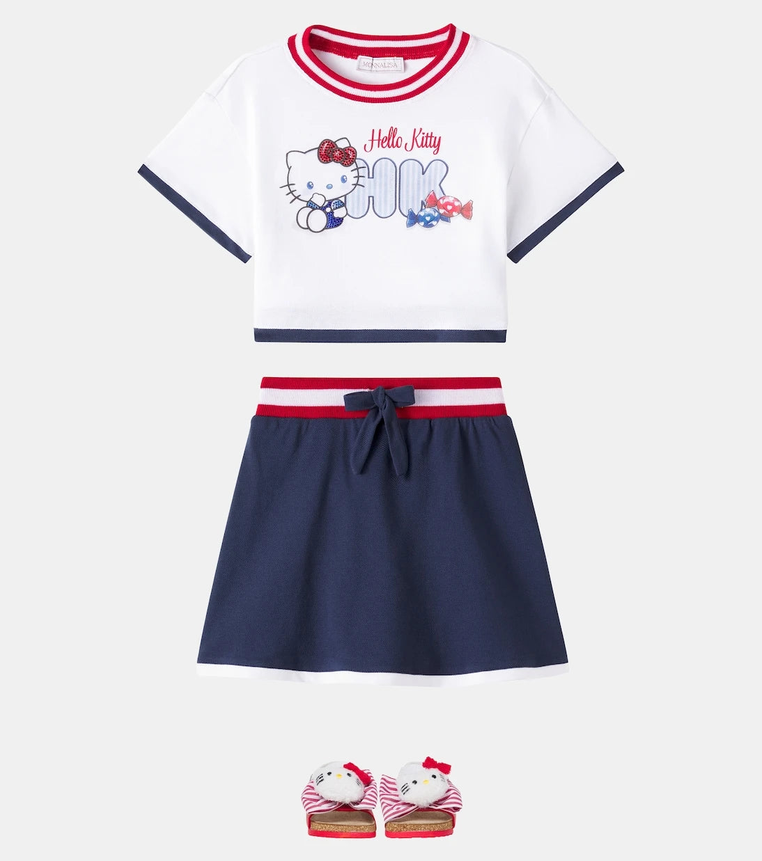 Monnalisa - x Hello Kitty T-shirt and skirt set