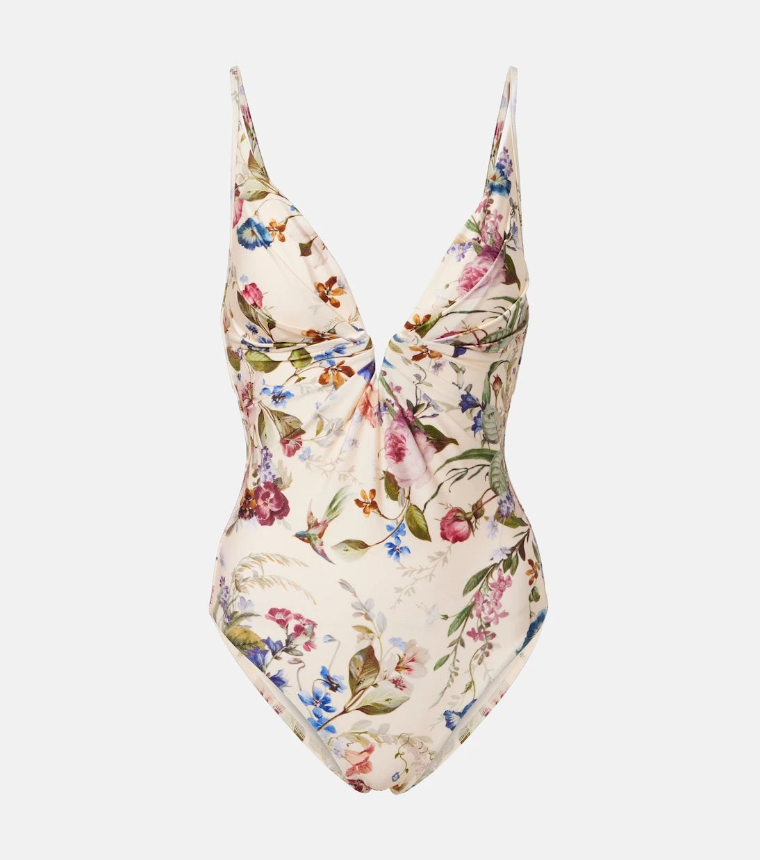 Zimmermann - Patience floral gathered swimsuit