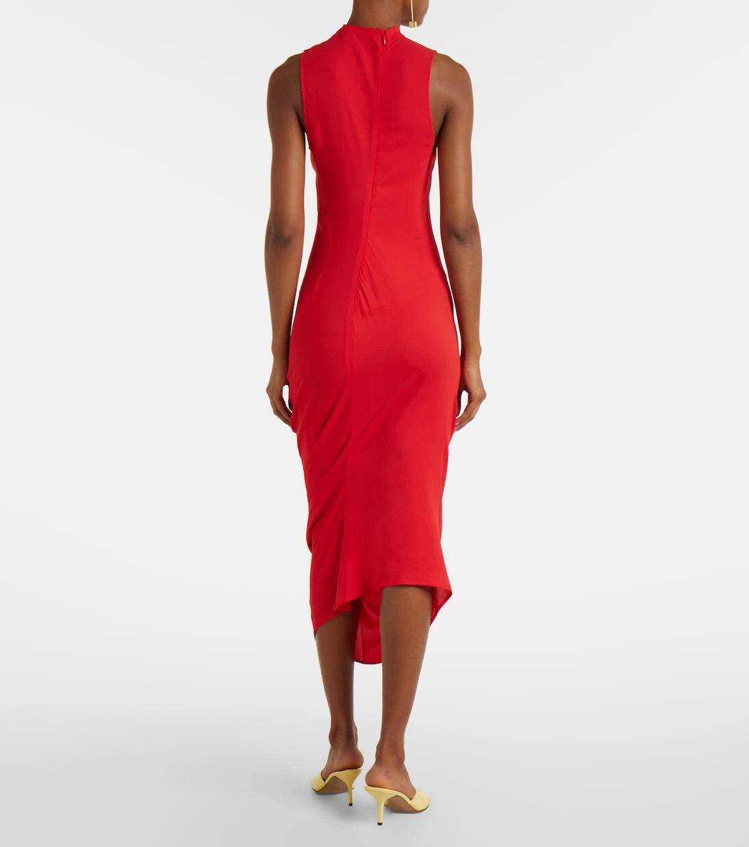 Jacquemus - J draped crêpe midi dress