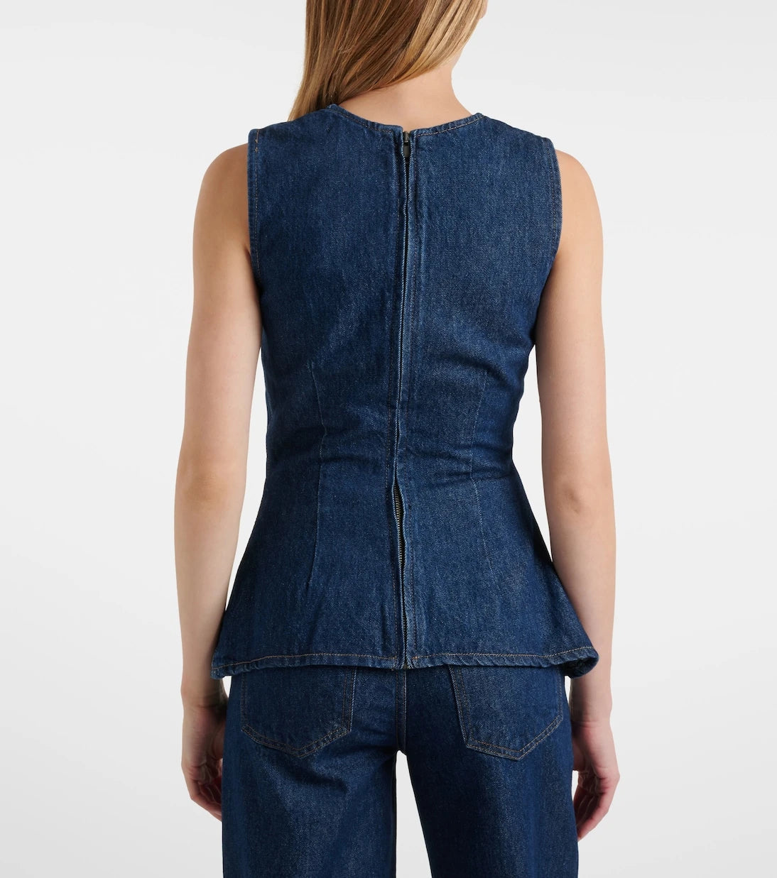 Rotate - Draped denim top