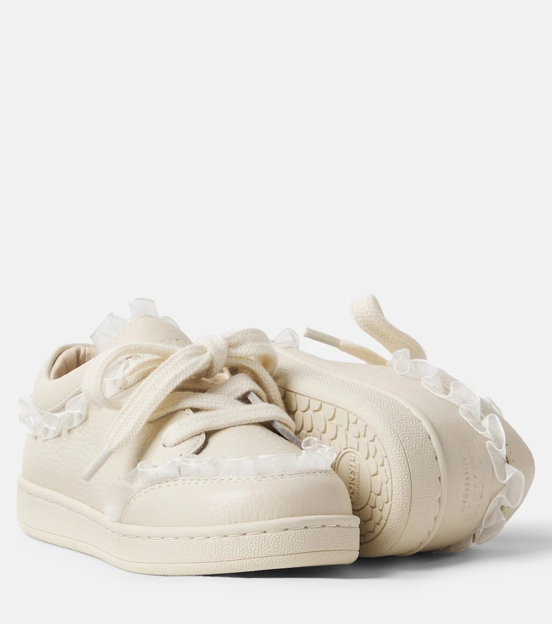 Donsje - Lisel tulle-trimmed leather sneakers