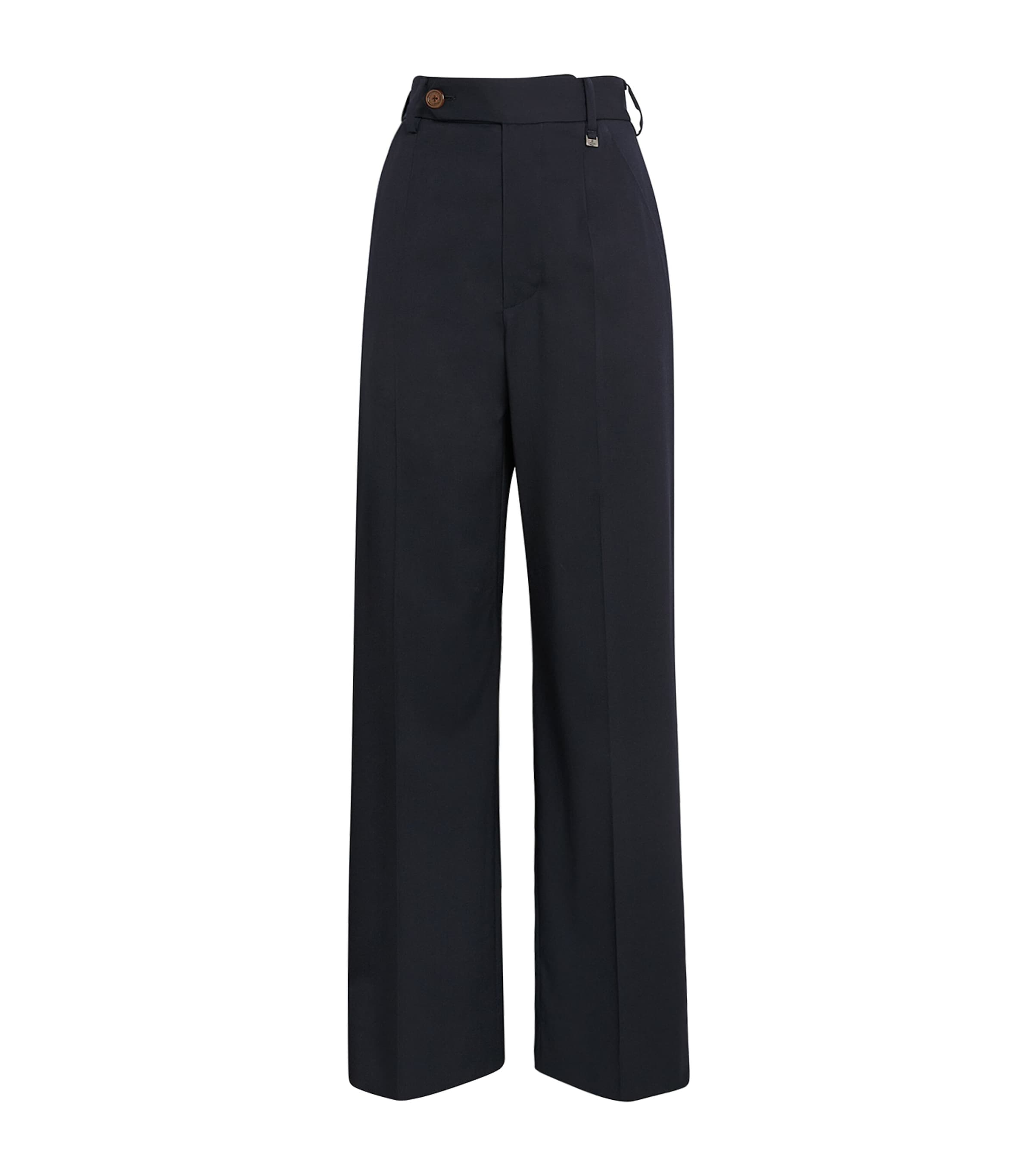 Vivienne Westwood Navy Lauren Wide-Leg Tailored Trousers