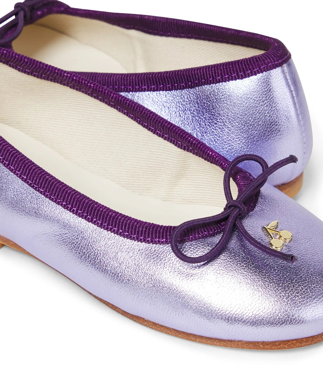 Bonpoint - Lisa metallic leather ballet flats