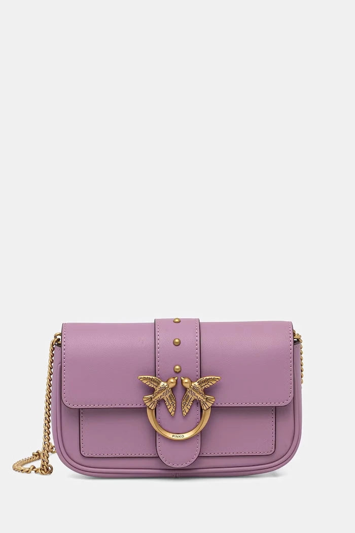 Pinko kadın deri crossbody çanta