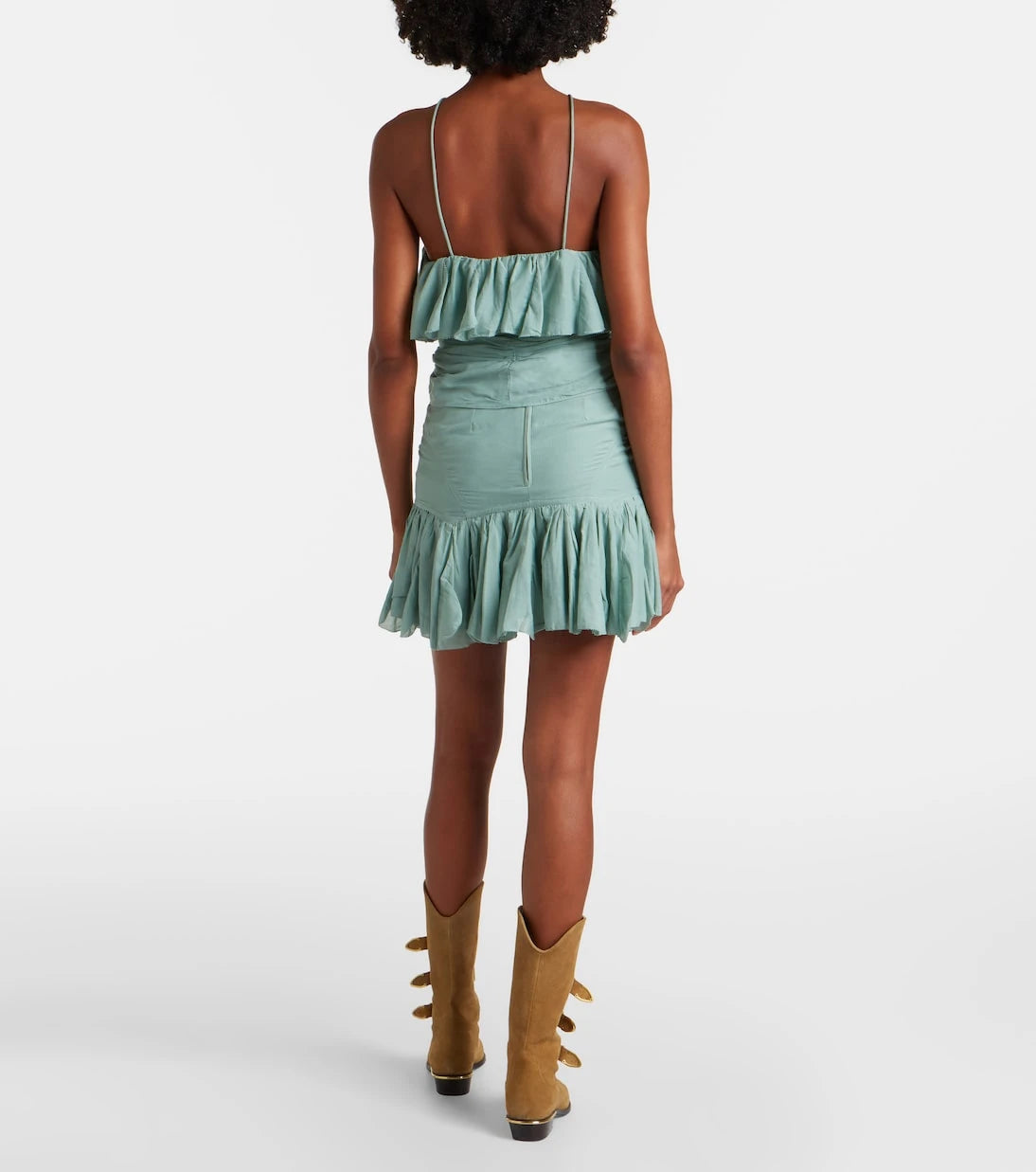 Marant Etoile - Daneen ruffled cotton-blend miniskirt