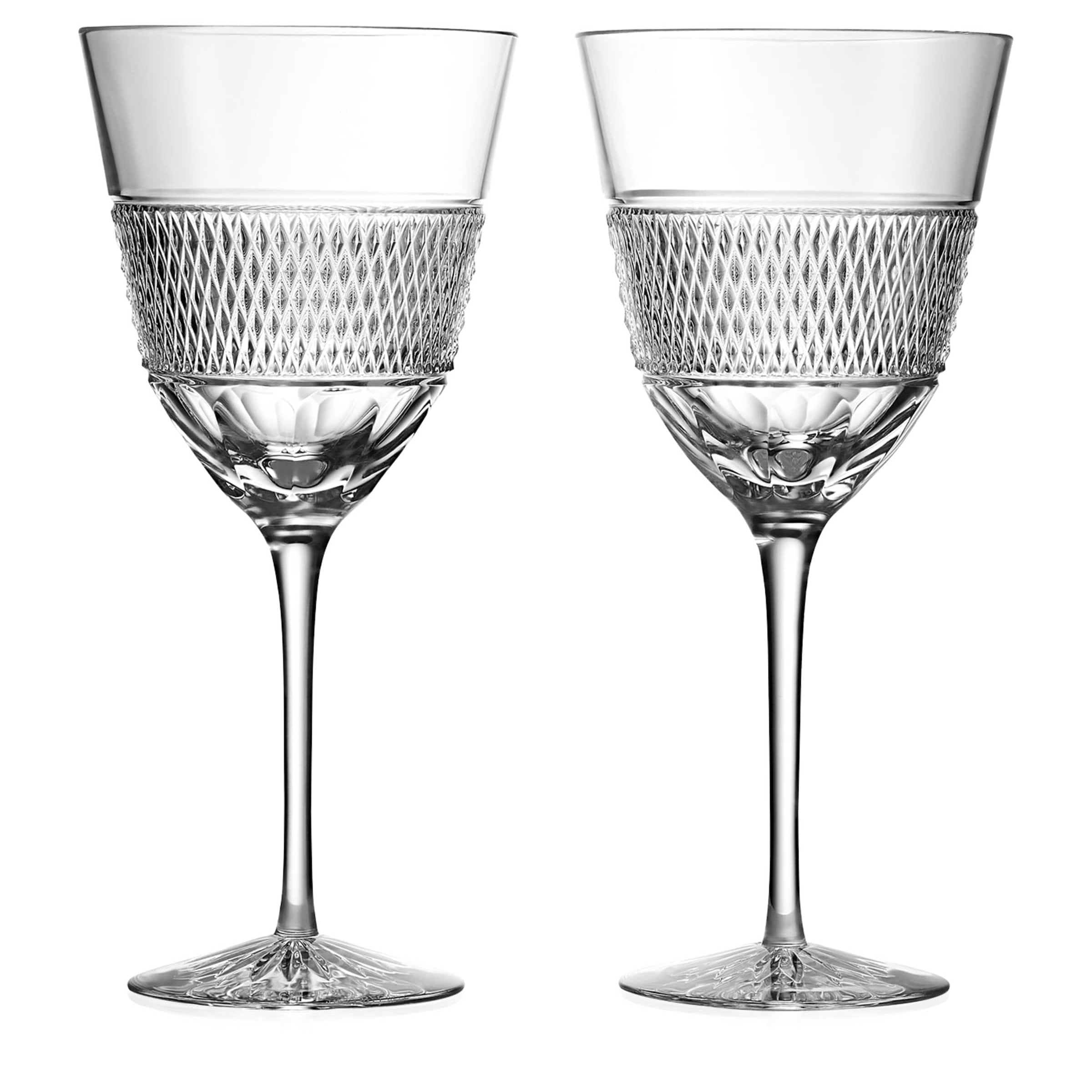 Set of 2 Crystal Copper Coast White Wine Glasses