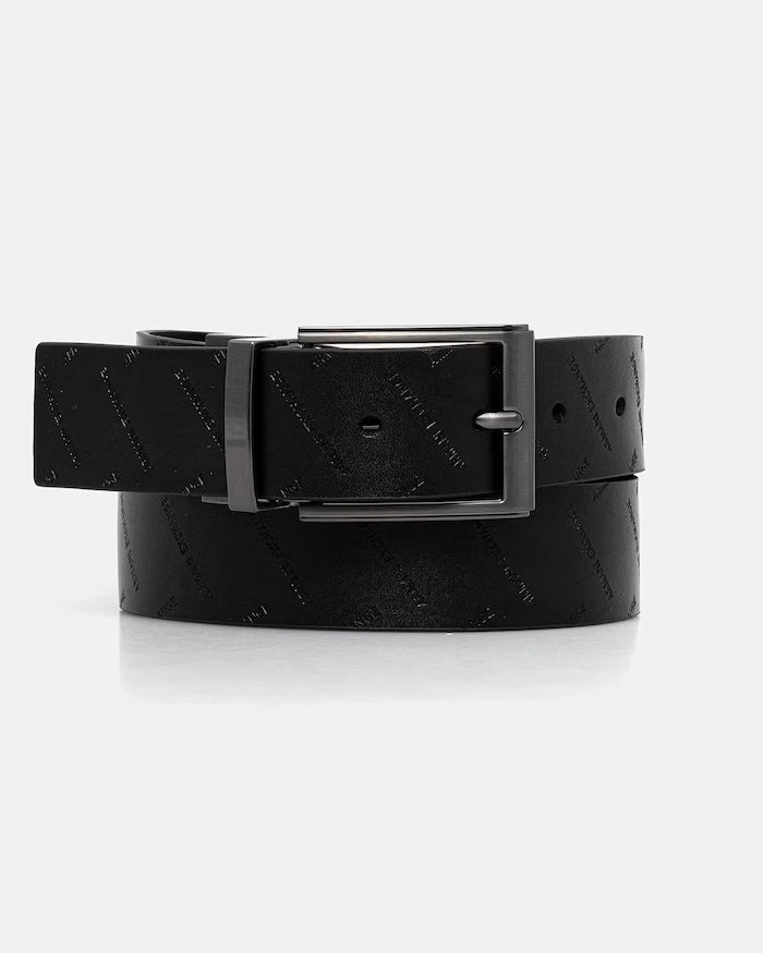 Armani Exchange çift taraflı erkek deri kemer