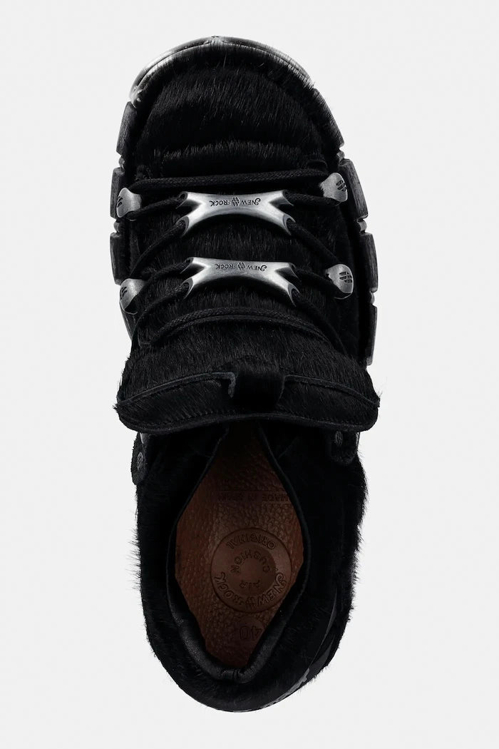 New Rock PELO NEGRO, TOWER NEGRO ACERO Kadife Spor Ayakkabı