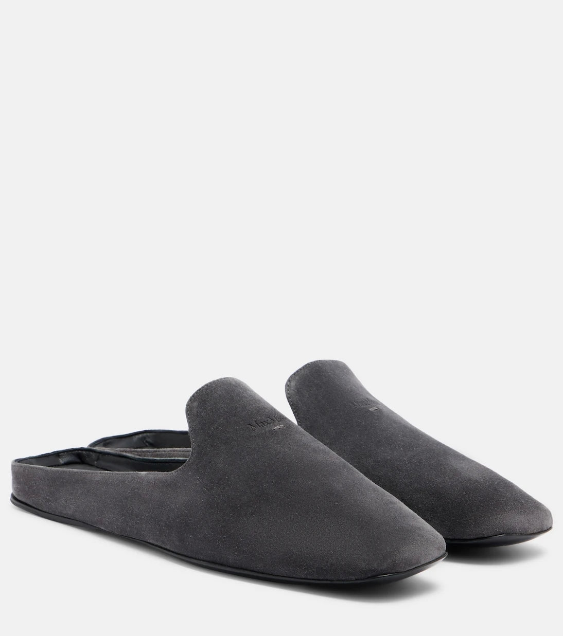 Max Mara - Logo suede mules