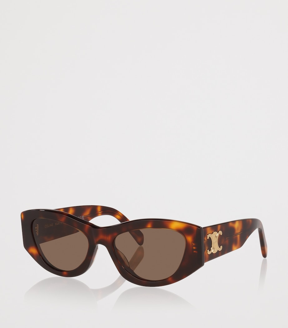Celine Brown Tortoiseshell Triomphe CL40308U Irregular Sunglasses