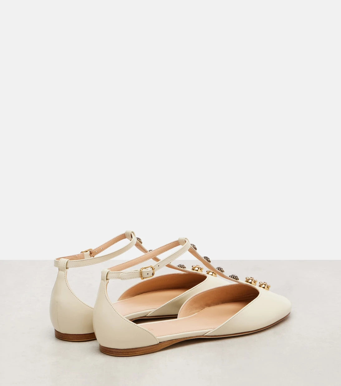 Chloé - Celeste embellished leather flats