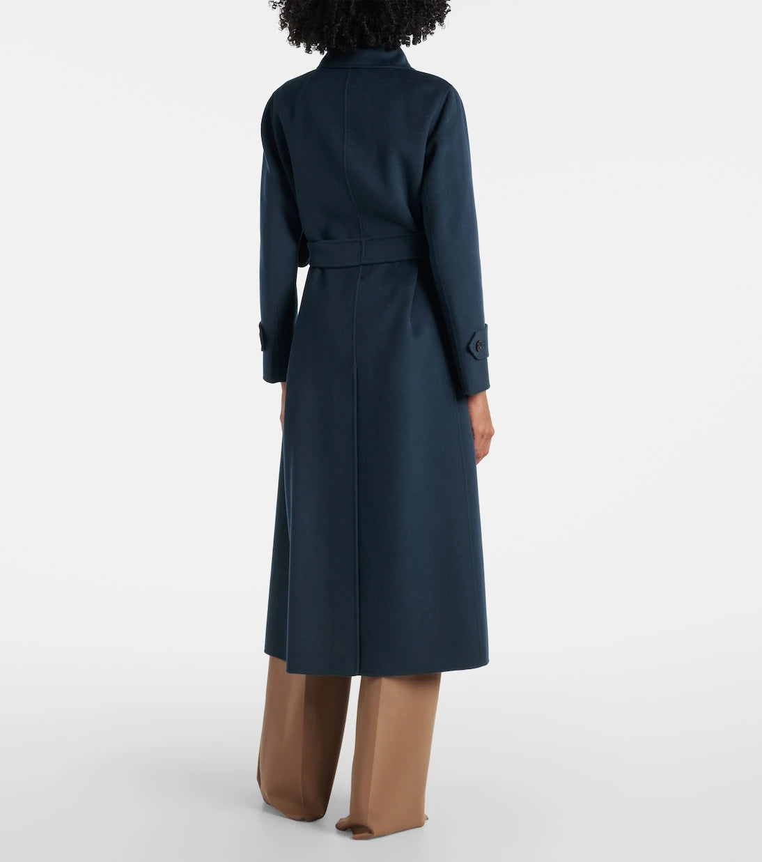 'S Max Mara - معطف من الصوف البكر بحزام