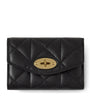 Black Leather Folded Darley Wallet
