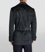 Silk-Lined Paisley Smoking Jacket NAVY