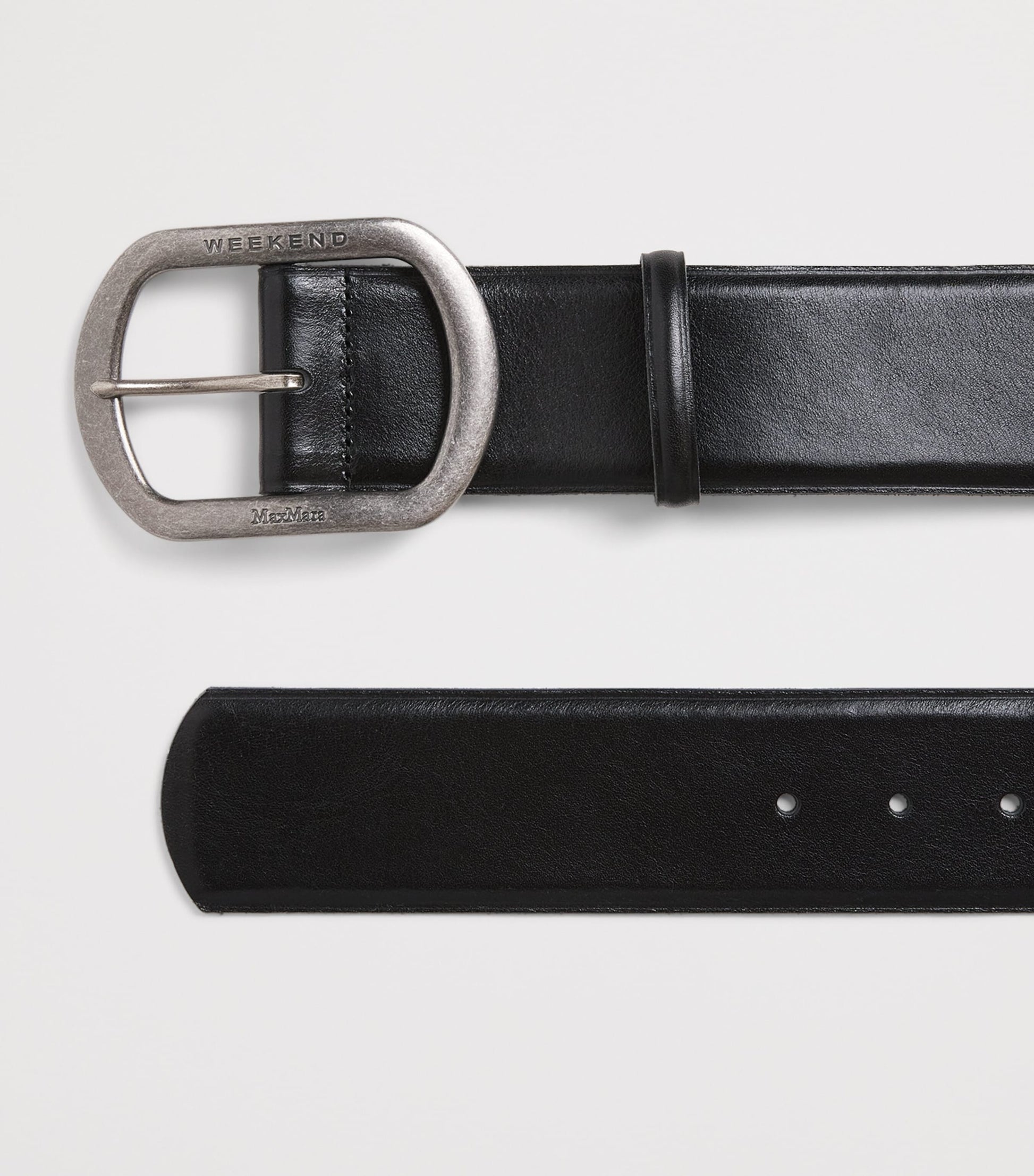 Black Leather Wide Belt