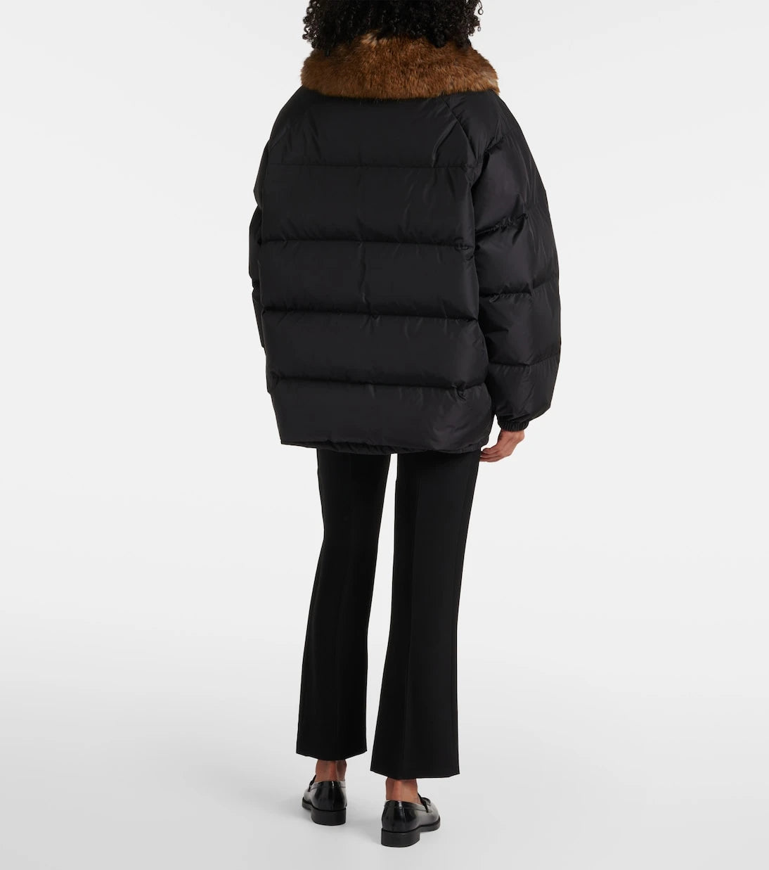 Prada - Faux fur-trimmed down jacket