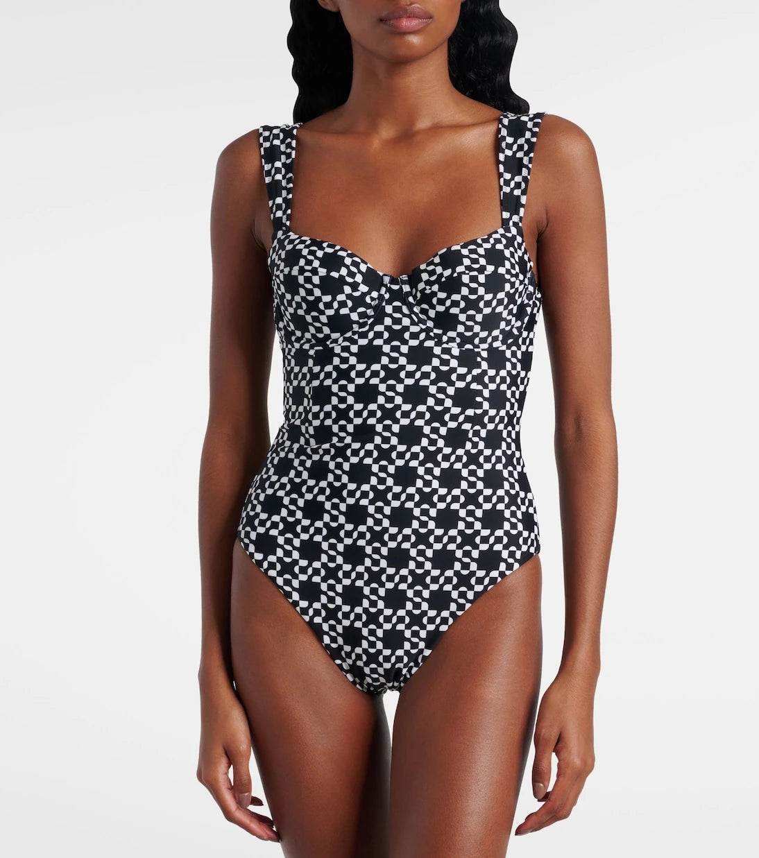 Simkhai - Lexi printed bustier swimsuit