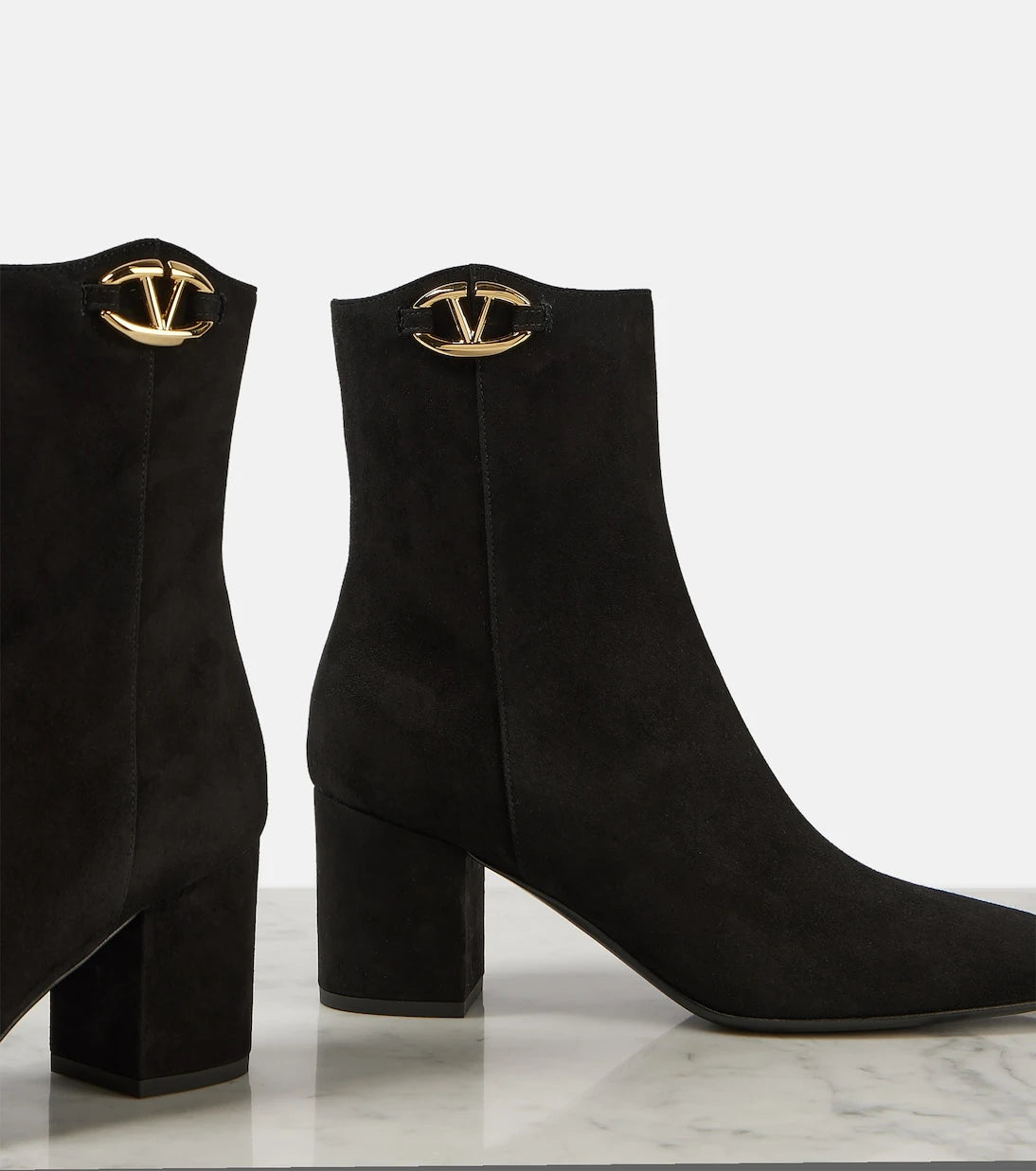 Valentino Garavani - VLogo The Bold Edition suede booties