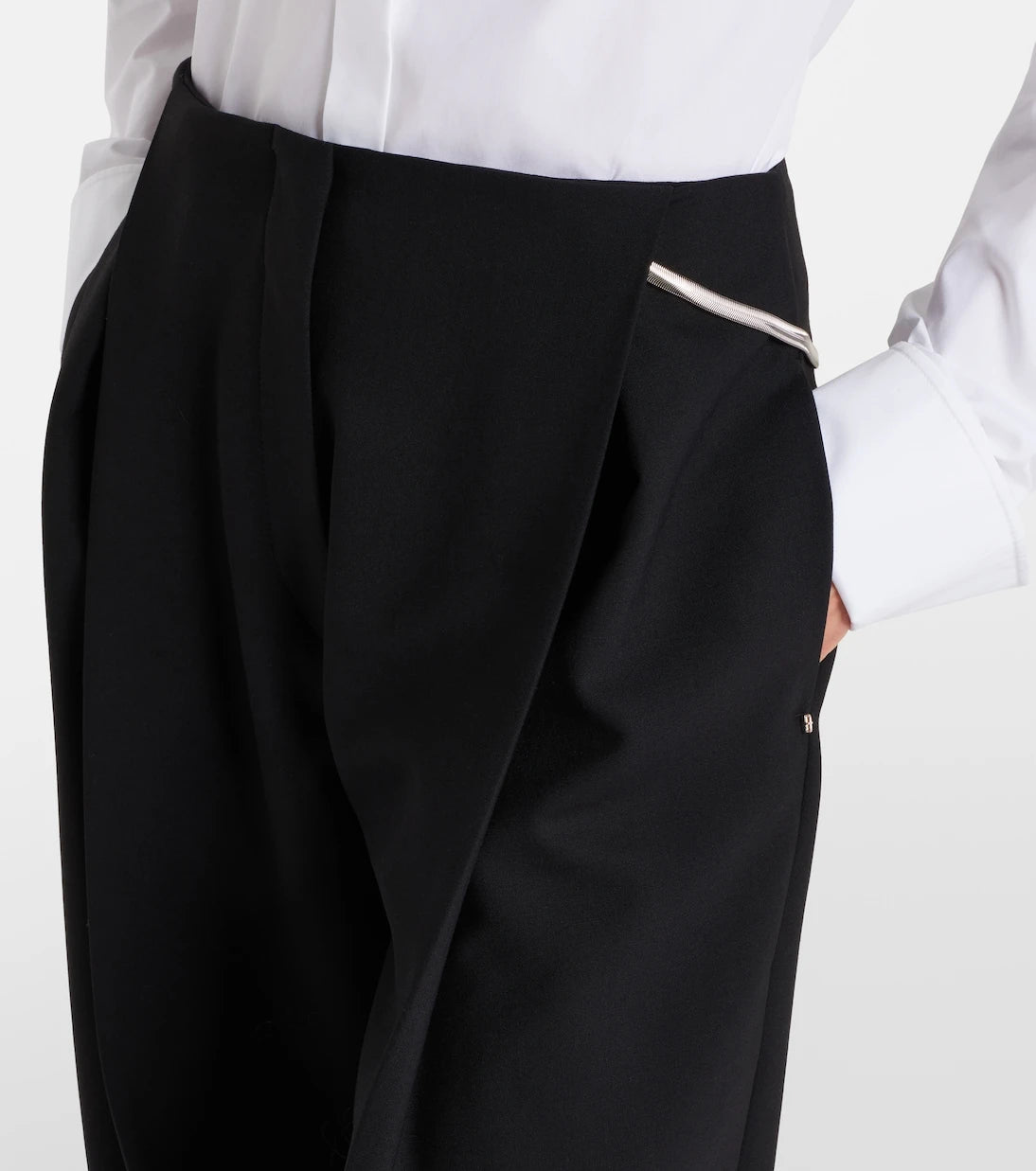 Sportmax - Pleated low-rise wide-leg pants