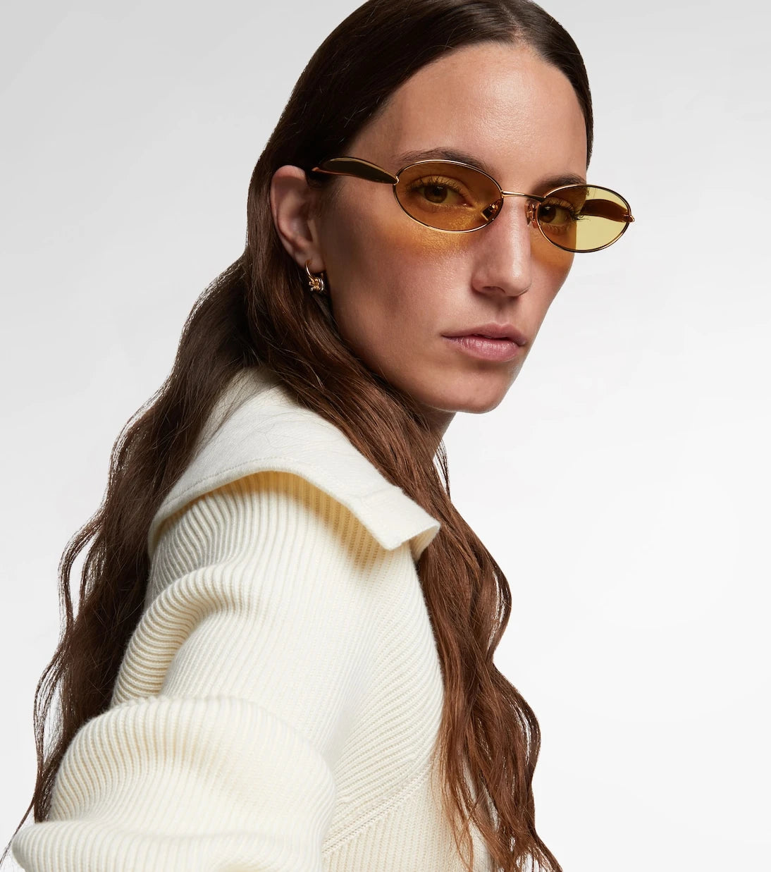 Bottega Veneta - Sardine oval sunglasses