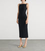 Givenchy Black Square-Neck Midi Dress