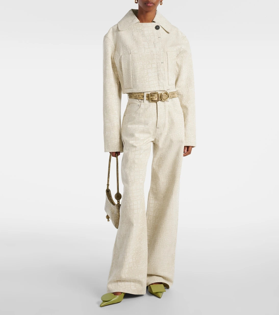Jacquemus - Marino De-Nîmes croc-effect denim jacket