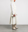 Fabiana Filippi White Wool-Silk-Cashmere-Blend Hooded Gilet