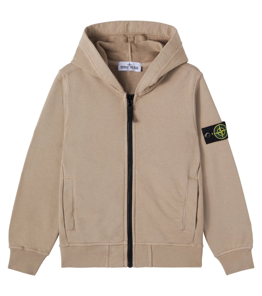 Stone Island Junior - Compass cotton jersey zip-up hoodie