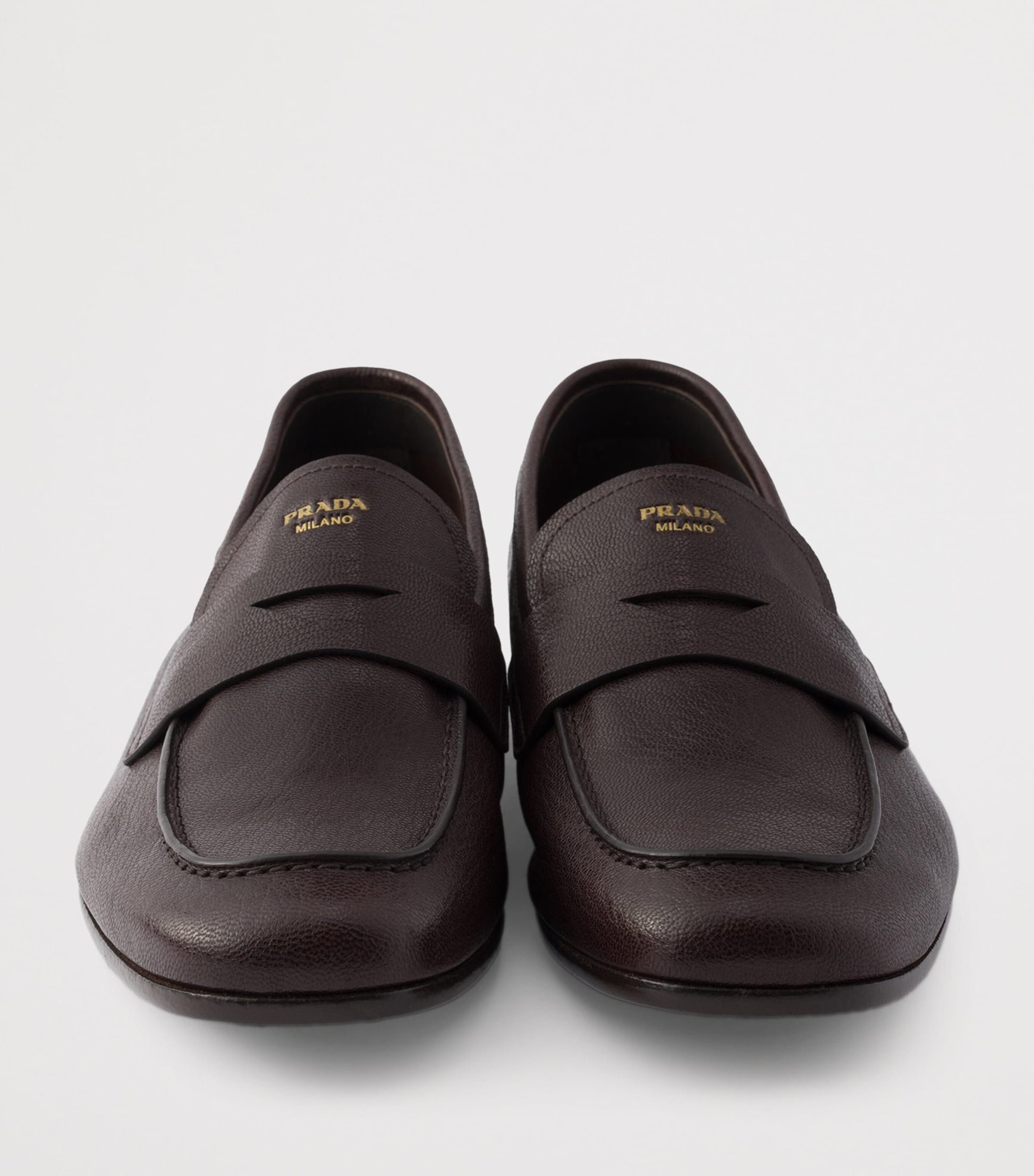 Grained Leather Loafers