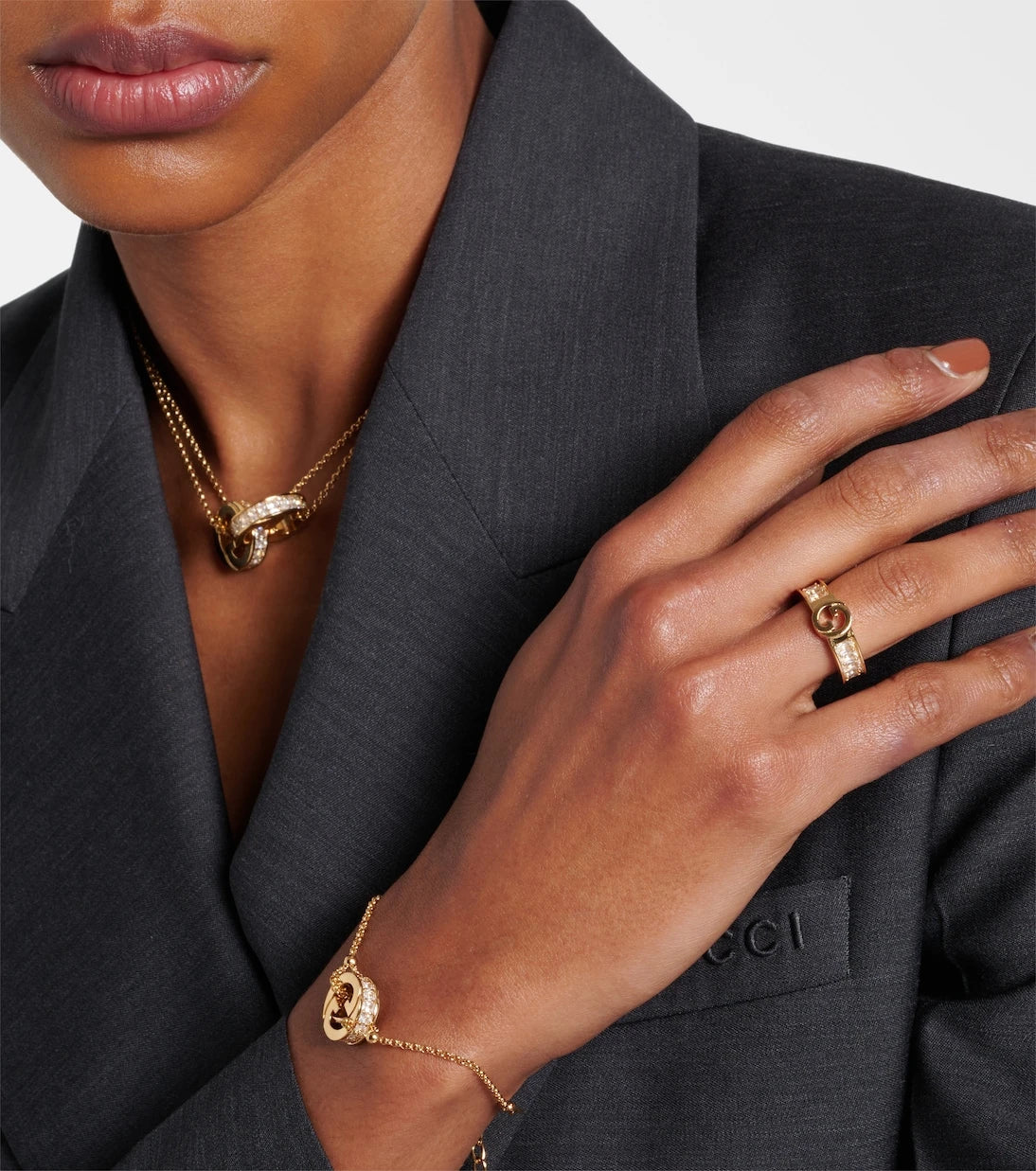 Gucci - Gucci Blondie embellished ring