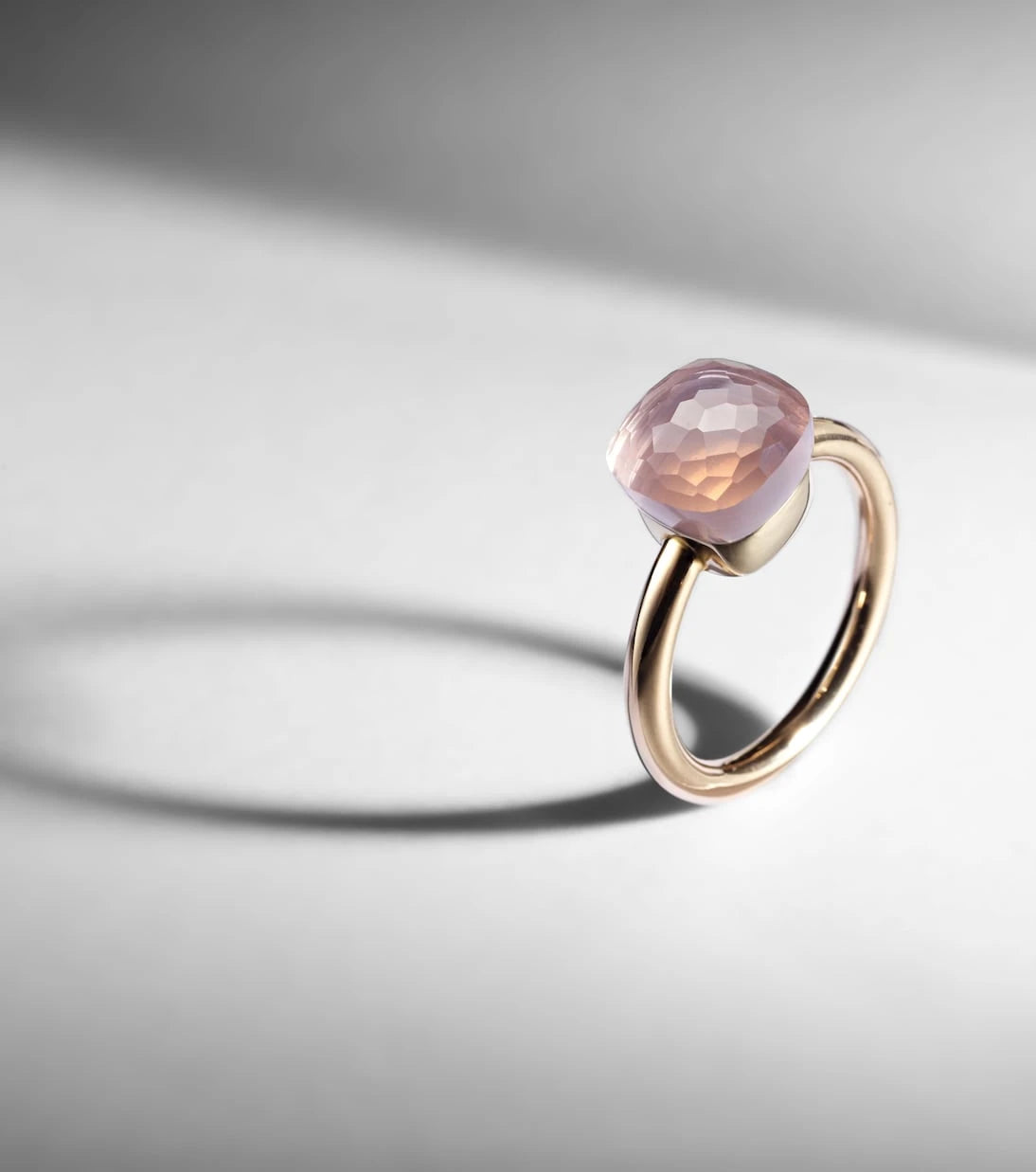 Pomellato - Nudo 18kt gold ring with rose quartz
