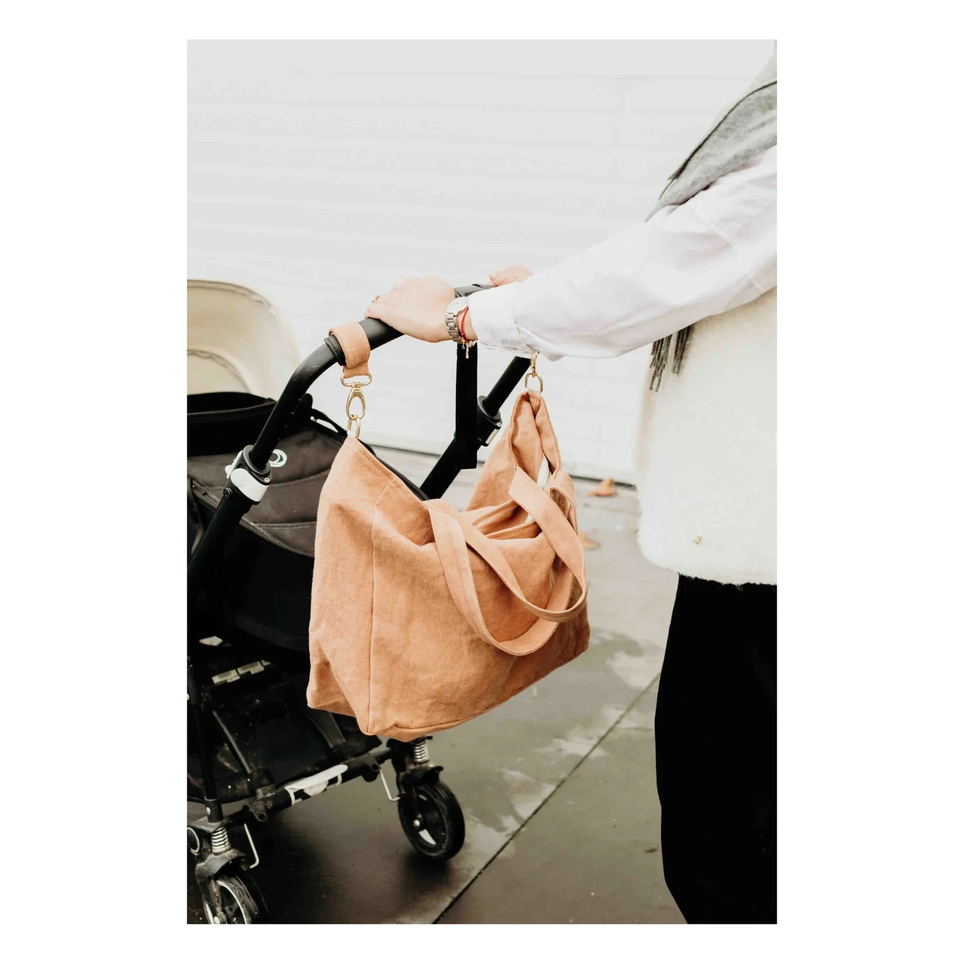 Adorna - Isia Linen Changing Bag | Terracotta