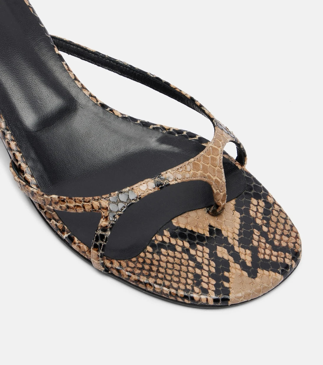 Khaite - Mila 35 snake-effect leather mules
