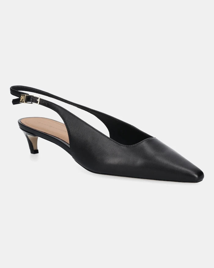 Tommy Hilfiger SQUARED TOE KITTEN SLINGBACK Deri Ayakkabı