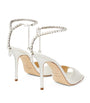 Jimmy Choo Ivory Saeda 100 Satin Sandals