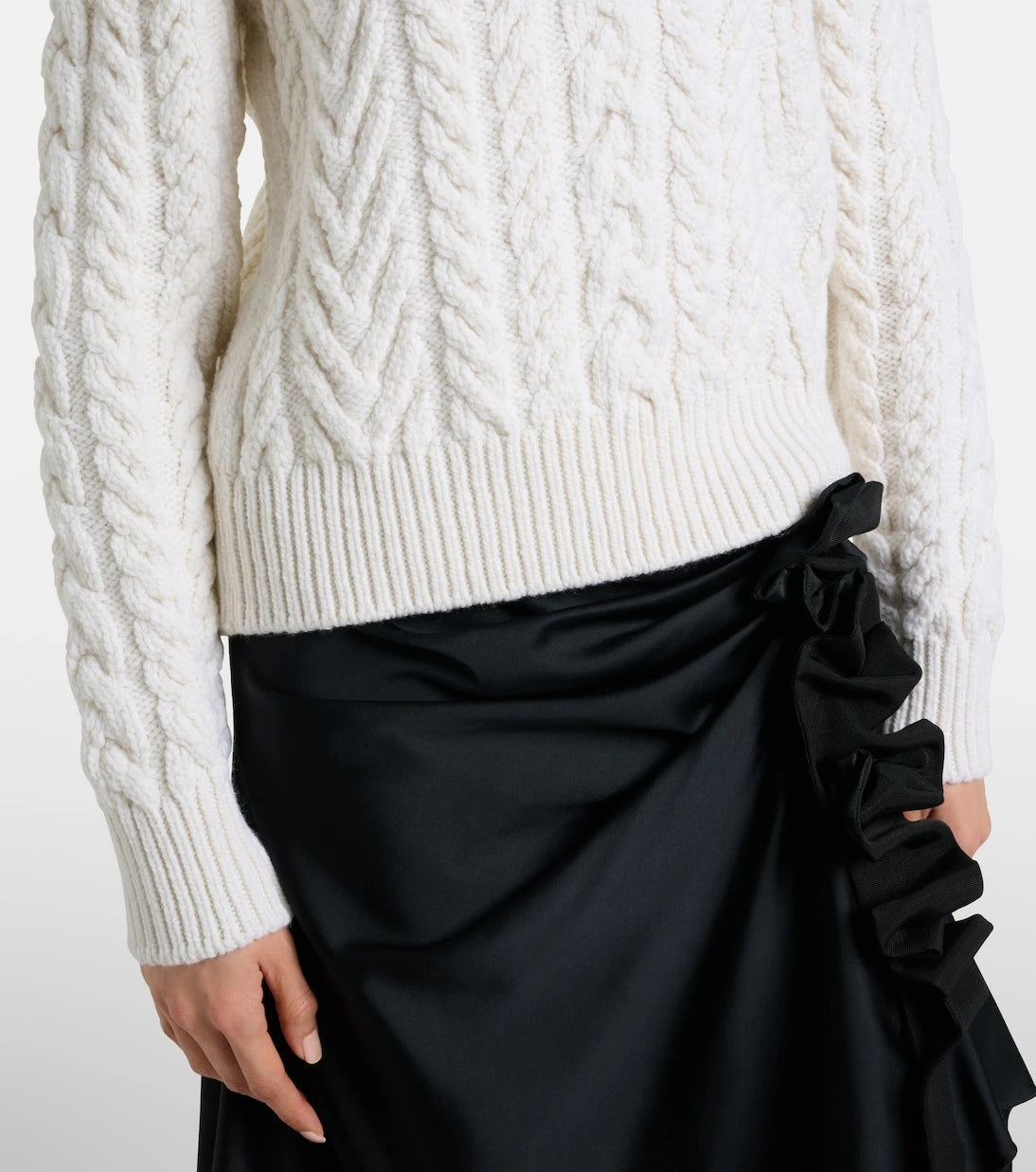 McQueen - Embellished wool and cashmere sweater