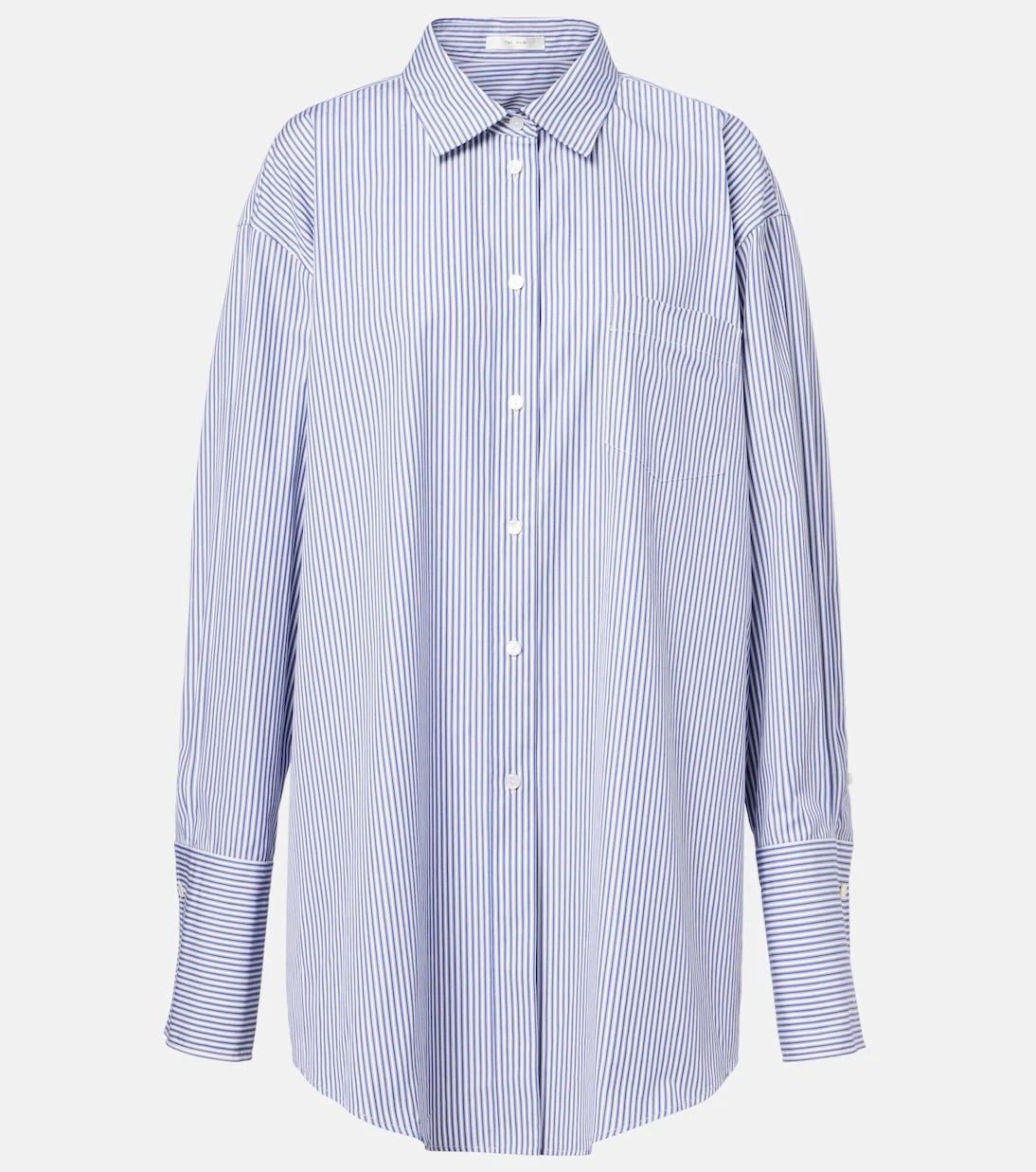 The Row - Ment Bengal stripe cotton poplin shirt