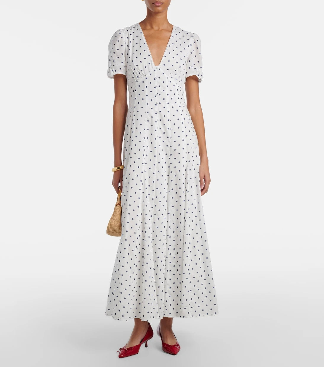 Posse - Paloma polka-dot maxi dress