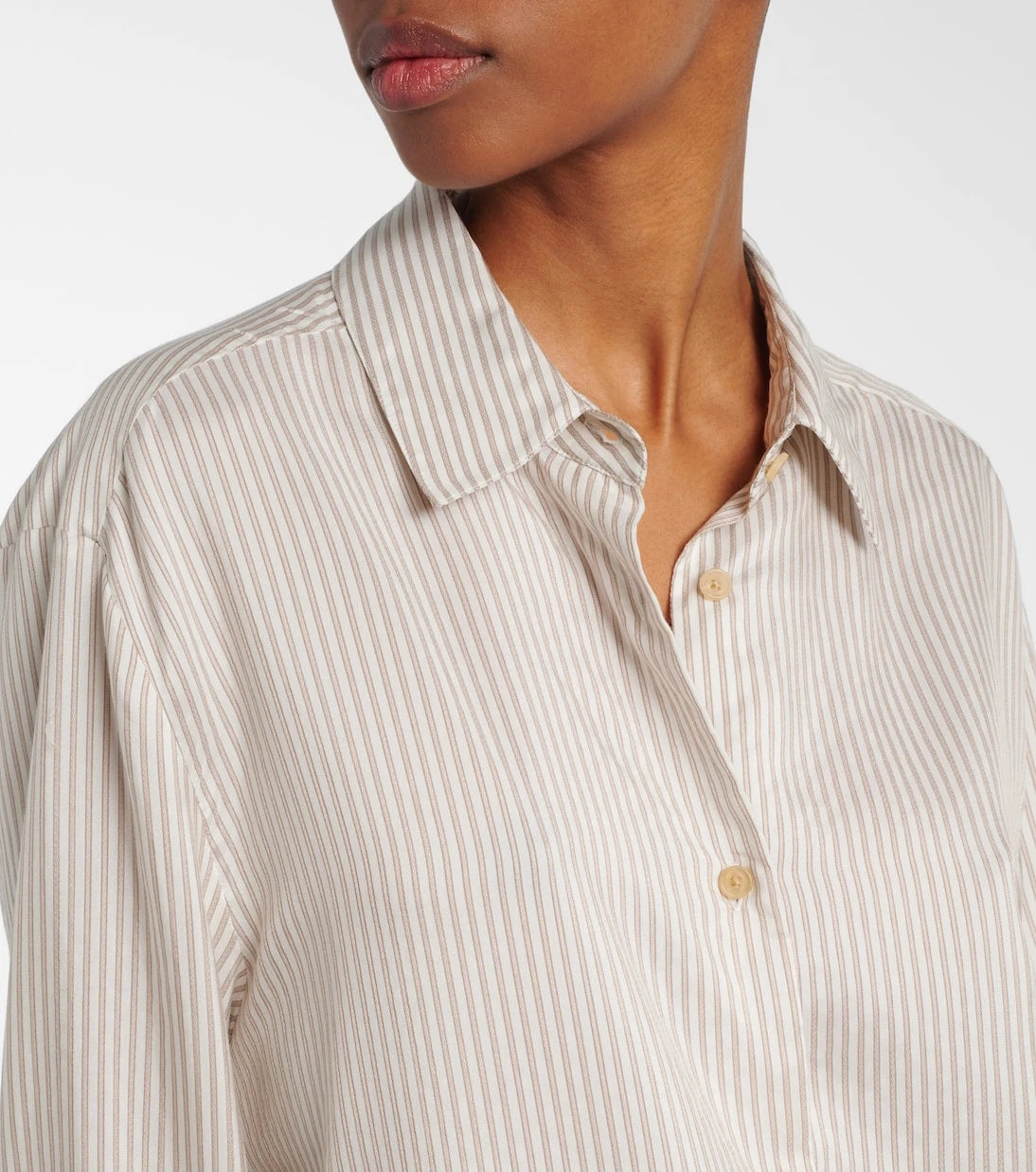 Khaite - Agro striped silk shirt