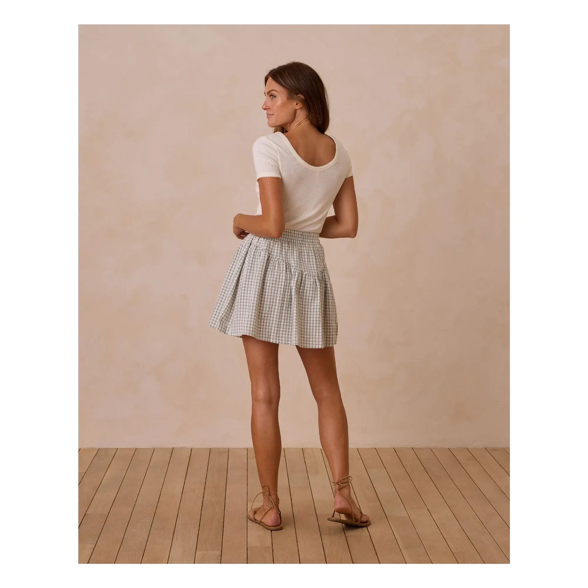 Rylee + Cru - Sparrow Gingham skirt | Sage