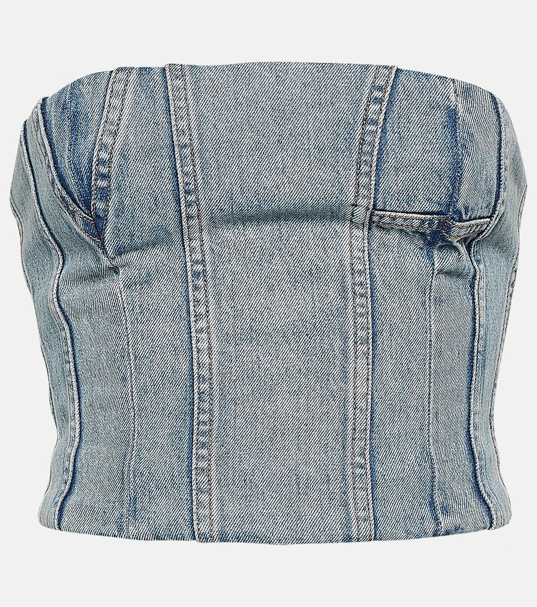 Amiri - Ma paneled denim bustier top