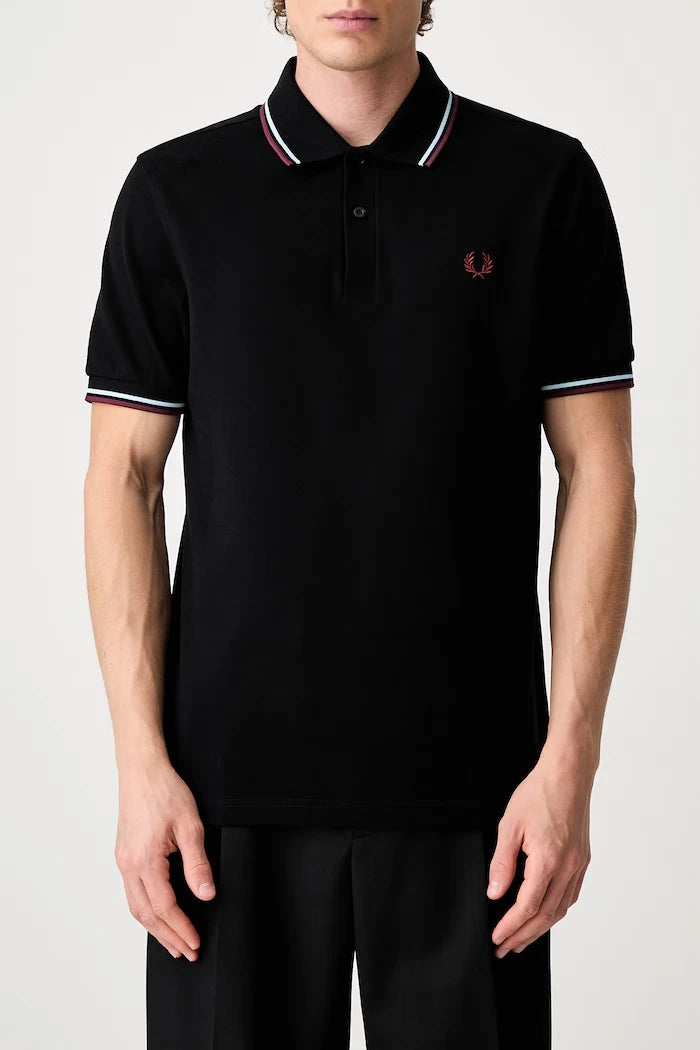 Fred Perry pamuklu yakalı erkek tişört